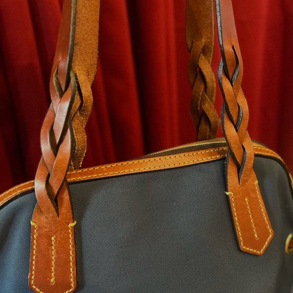 Dooney & Bourke Navy Blue Nylon Domed Satchel - Picture 8 of 8